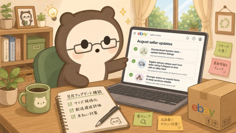 eBay8月アップデート総まとめ｜サイズ標準化で出品が保留に
